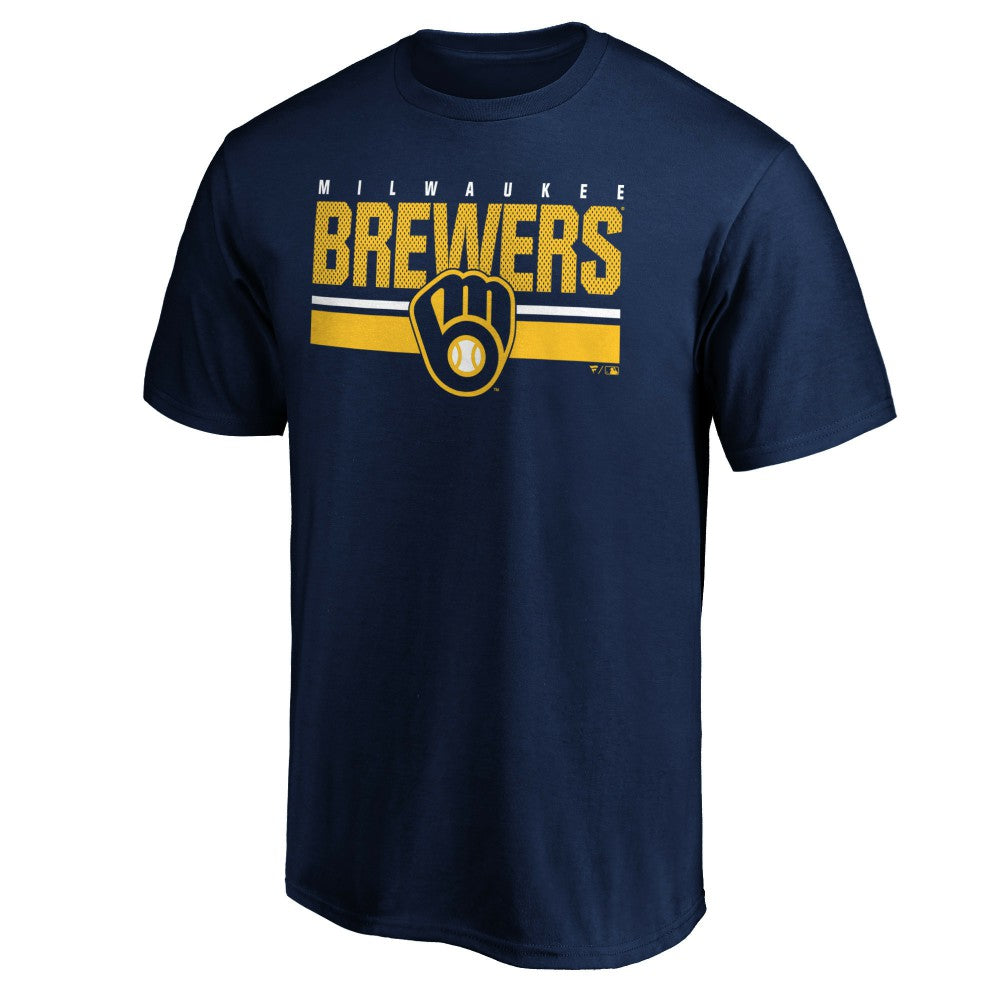 Milwaukee Brewers End Game Team Wordmark T-Shirt - Navy T-shirts