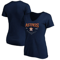 Houston Astros Women's Core Live For It V-Neck T-Shirt - Navy T-shirts