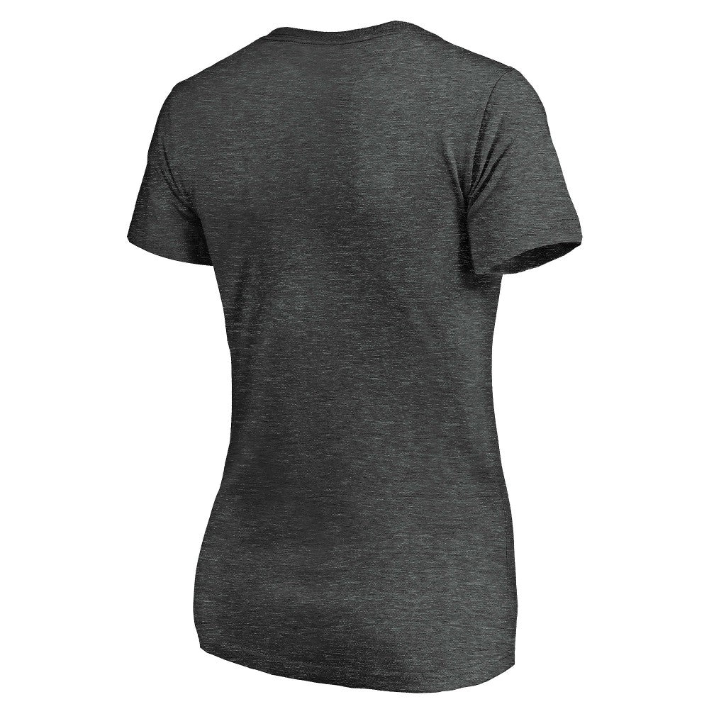 Los Angeles Angels Women's Core Team Lock Up V-Neck T-Shirt - Charcoal T-shirts