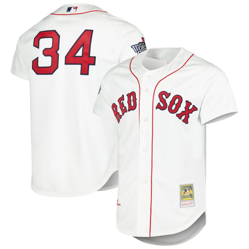 David Ortiz Boston Red Sox Mitchell & Ness Cooperstown Collection Authentic Jersey - White Jerseys