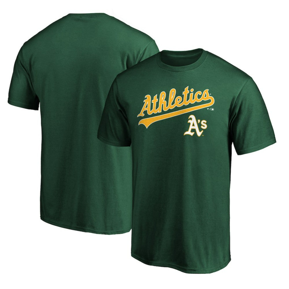 Athletics Team Lock Up Wordmark T-Shirt - Green T-shirts