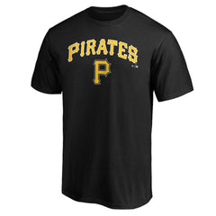 Pittsburgh Pirates Team Lock Up Wordmark T-Shirt - Black T-shirts