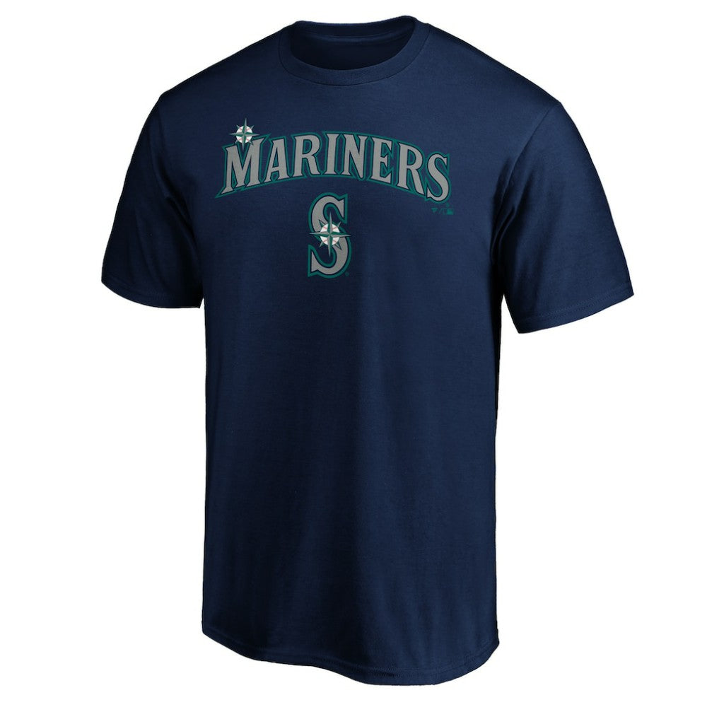 Seattle Mariners Team Lock Up Wordmark T-Shirt - Navy T-shirts