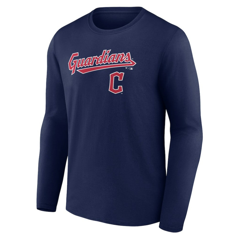 Cleveland Guardians Team Lock Up Long Sleeve T-Shirt - Navy T-shirts