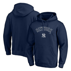 New York Yankees Team Lock Up Wordmark Pullover Hoodie - Navy Hoodies
