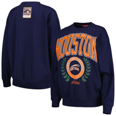 Houston Astros Mitchell & Ness Women's Logo Lt 2.0 Pullover Sweatshirt - Navy Pullover