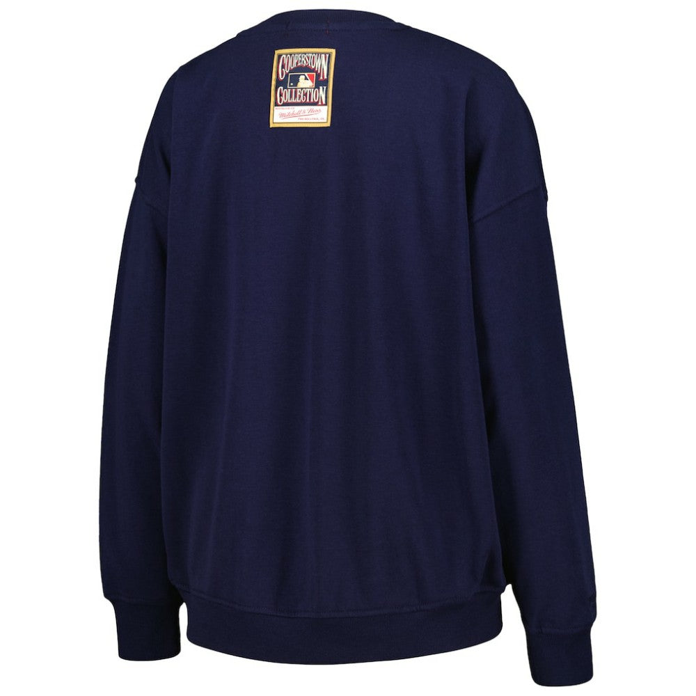 Boston Red Sox Mitchell & Ness Women's Logo Lt 2.0 Pullover Sweatshirt - Navy Pullover