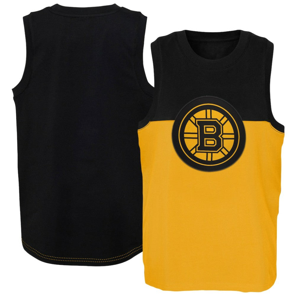 NHL Boston Bruins Youth Revitalize Tank Top - Gold/Black