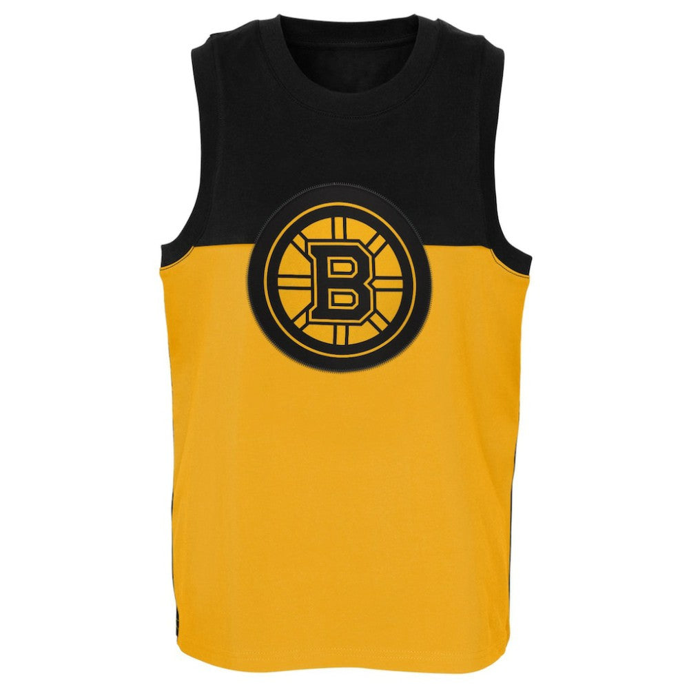 NHL Boston Bruins Youth Revitalize Tank Top - Gold/Black