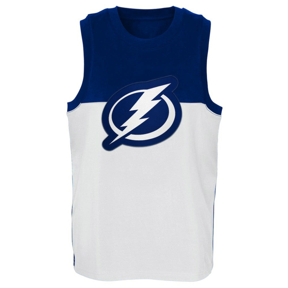 NHL Tampa Bay Lightning Youth Revitalize Tank Top - White/Blue
