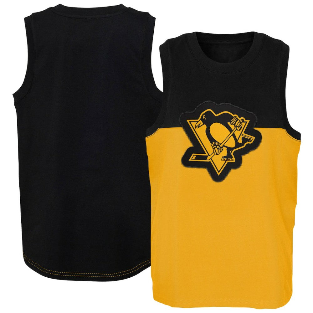 NHL Pittsburgh Penguins Youth Revitalize Tank Top - Gold/Black