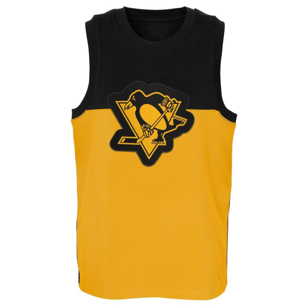 NHL Pittsburgh Penguins Youth Revitalize Tank Top - Gold/Black