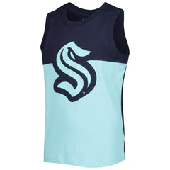 NHL Seattle Kraken Youth Revitalize Tank Top - Light Blue/Dark Sea Blue