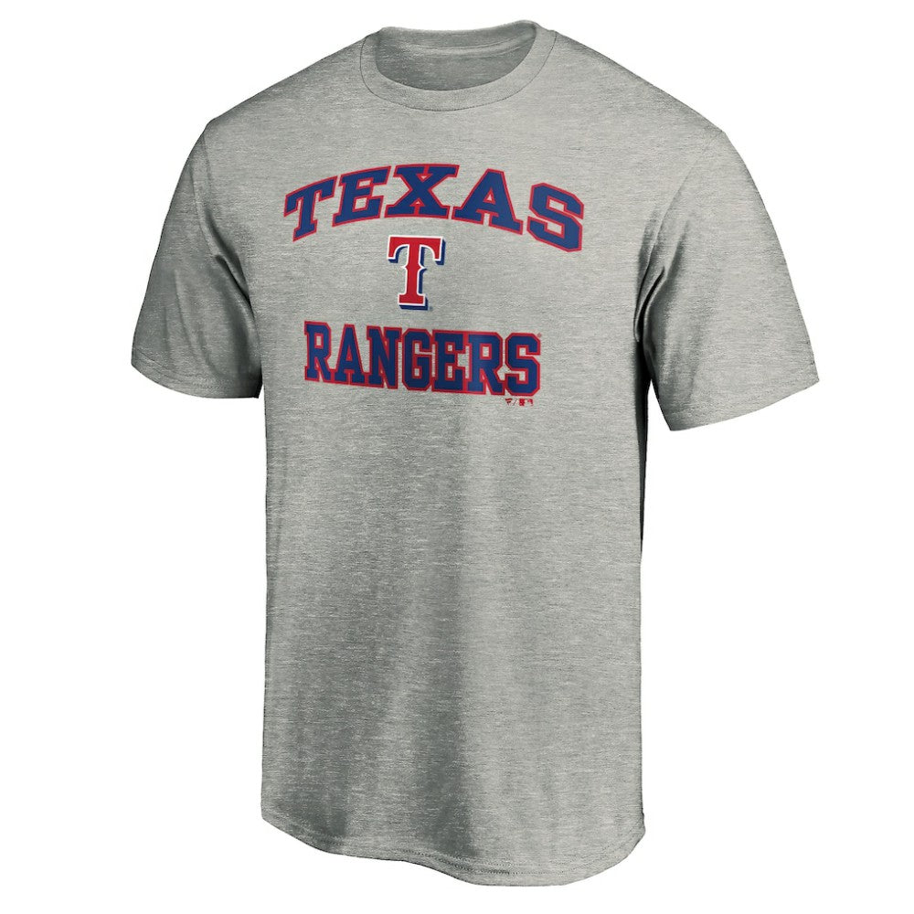 Texas Rangers Heart & Soul T-Shirt - Heather Gray T-shirts