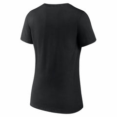 Miami Marlins Women's Logo V-Neck T-Shirt - Black T-shirts