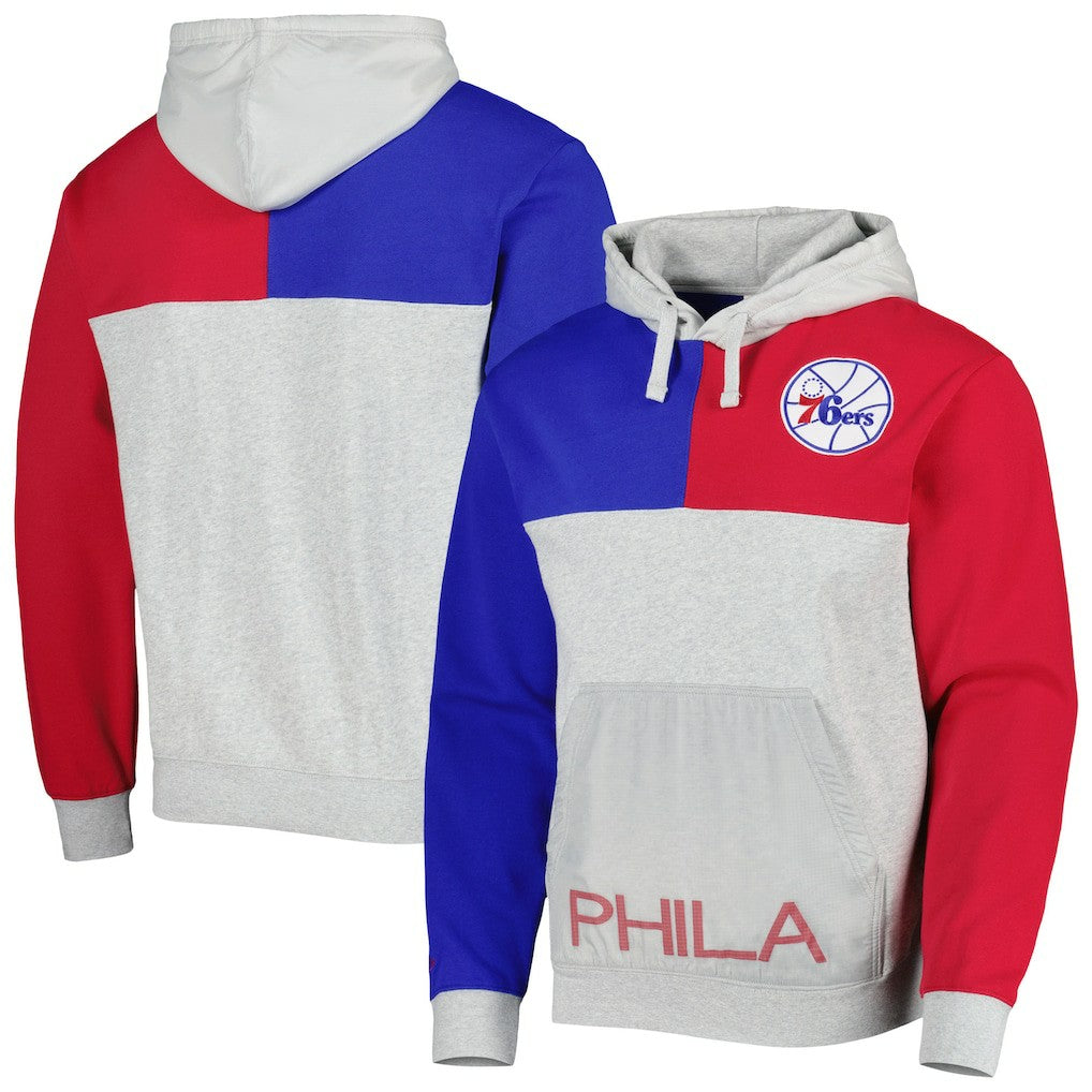 Philadelphia 76ers Tie-Breaker Pullover Hoodie Heather Gray