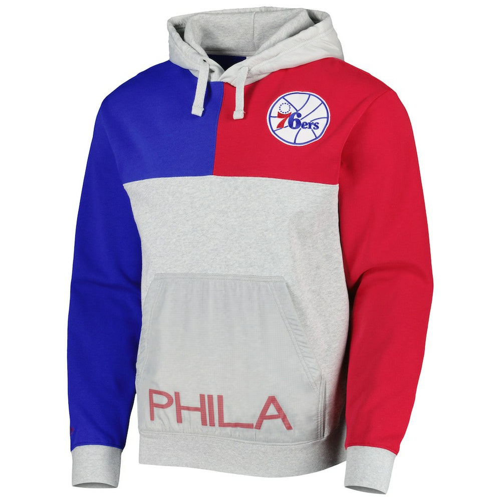Philadelphia 76ers Tie-Breaker Pullover Hoodie Heather Gray