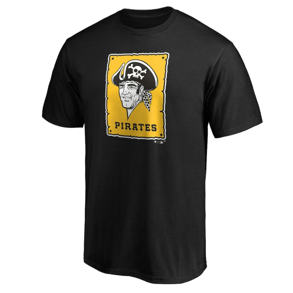Pittsburgh Pirates Cooperstown Collection Forbes Team Logo T-Shirt - Black T-shirts