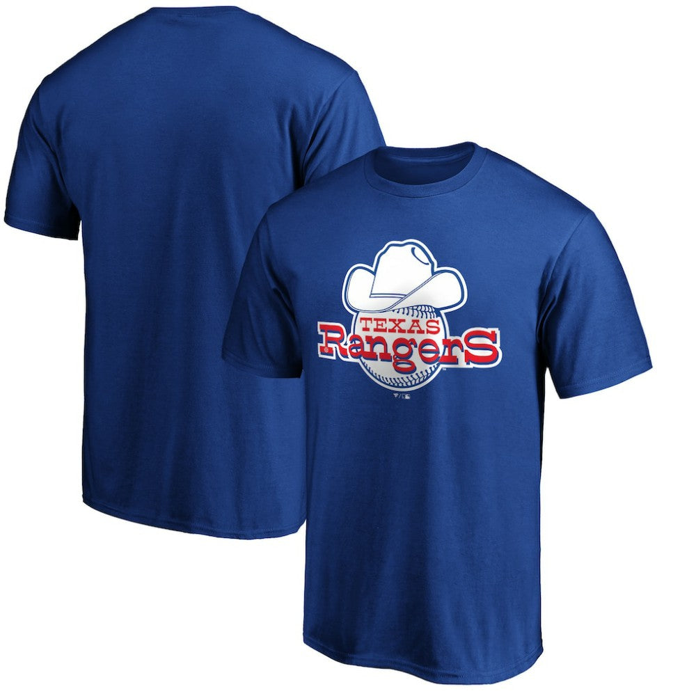 Texas Rangers Cooperstown Collection Forbes Team Logo T-Shirt - Royal T-shirts