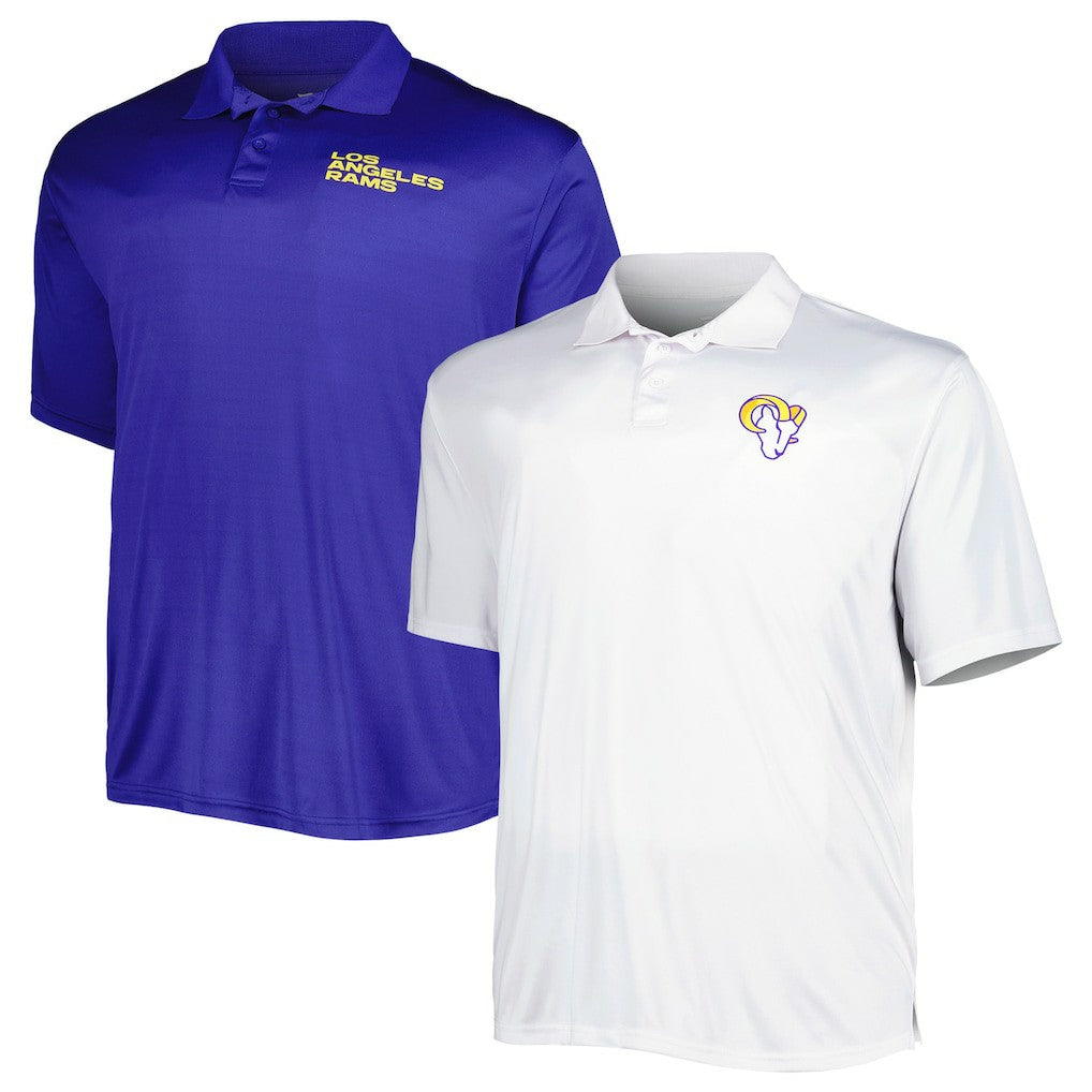 Los Angeles Rams Solid Two-Pack Polo Set Royal/White