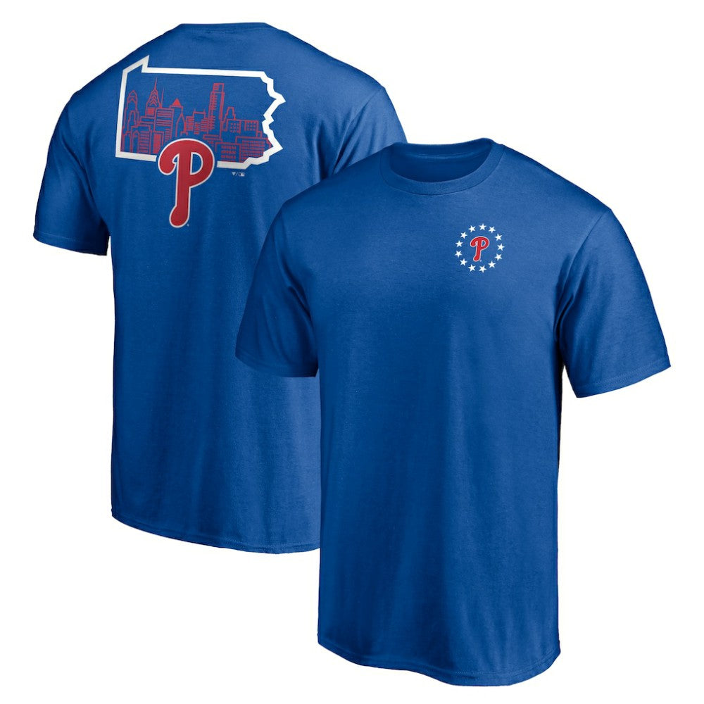 Philadelphia Phillies Philly State T-Shirt - Royal T-shirts