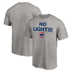 Chicago Cubs No Lights T-Shirt - Heather Gray T-shirts