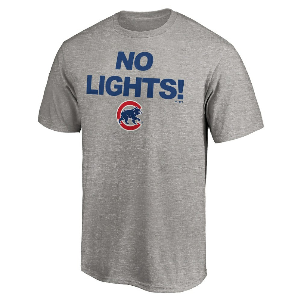 Chicago Cubs No Lights T-Shirt - Heather Gray T-shirts