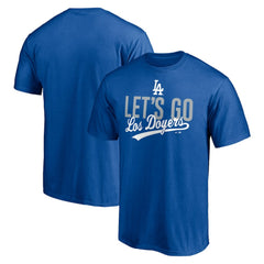 Los Angeles Dodgers Let's Go Los Doyers T-Shirt - Royal T-shirts