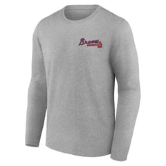Atlanta Braves Nice Kicks Long Sleeve T-Shirt - Gray T-shirts