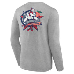 Atlanta Braves Nice Kicks Long Sleeve T-Shirt - Gray T-shirts