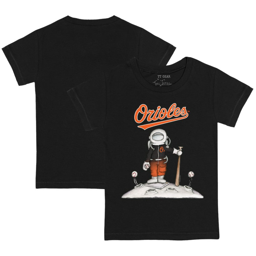 Baltimore Orioles Tiny Turnip Youth Astronaut T-Shirt - Black T-shirts