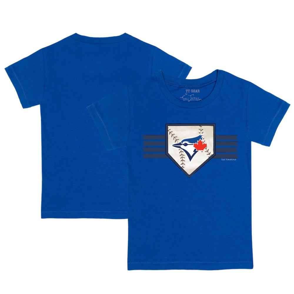 Toronto Blue Jays Tiny Turnip Youth Base Stripe T-Shirt - Royal T-shirts