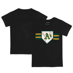 Athletics Tiny Turnip Youth Base Stripe T-Shirt - Black T-shirts