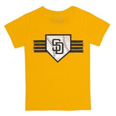 San Diego Padres Tiny Turnip Youth Base Stripe T-Shirt - Gold T-shirts