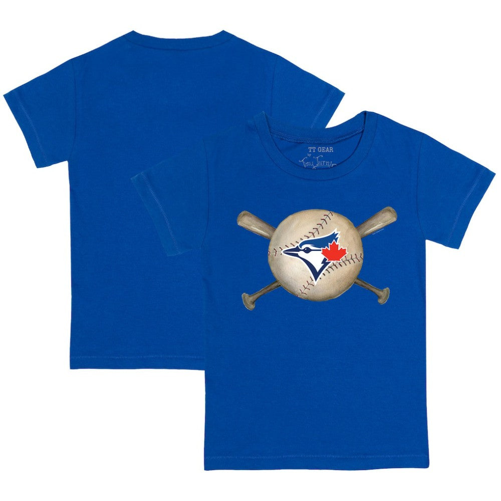Toronto Blue Jays Tiny Turnip Youth Baseball Cross Bats T-Shirt - Royal T-shirts