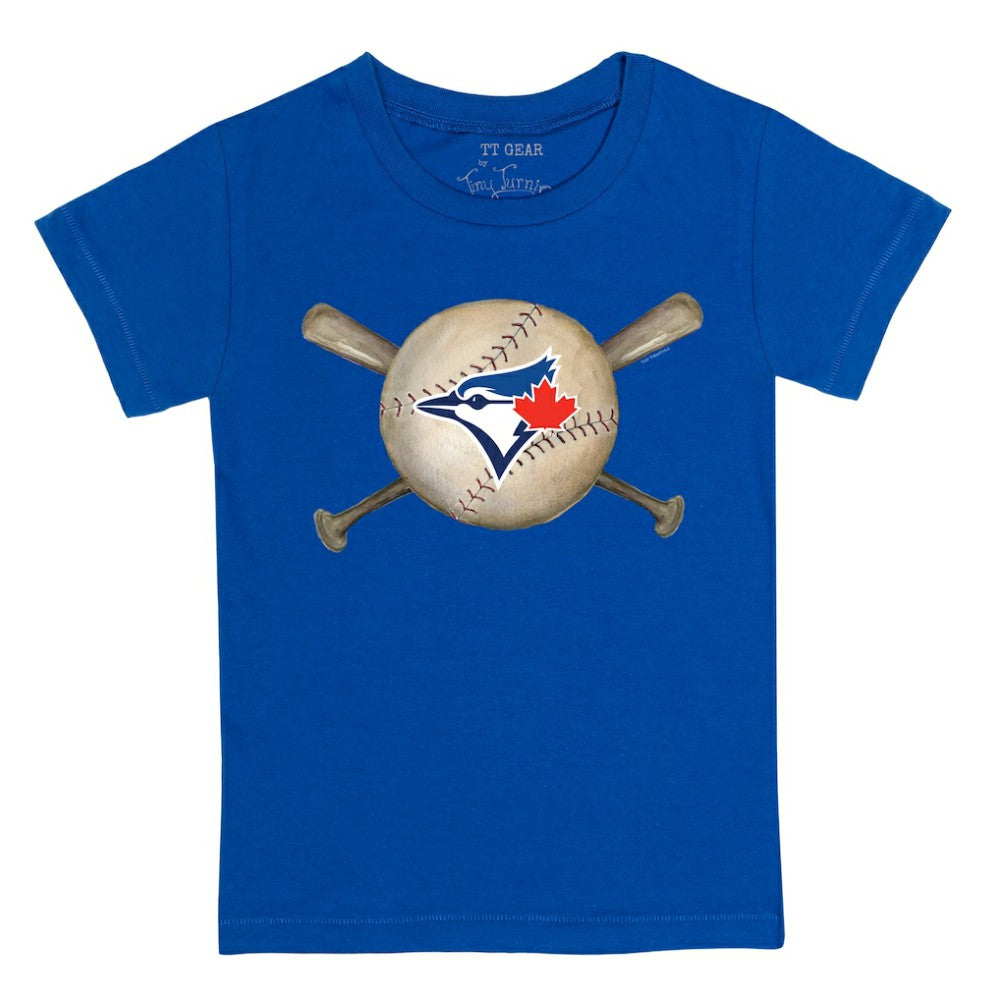 Toronto Blue Jays Tiny Turnip Youth Baseball Cross Bats T-Shirt - Royal T-shirts