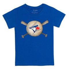 Toronto Blue Jays Tiny Turnip Youth Baseball Cross Bats T-Shirt - Royal T-shirts