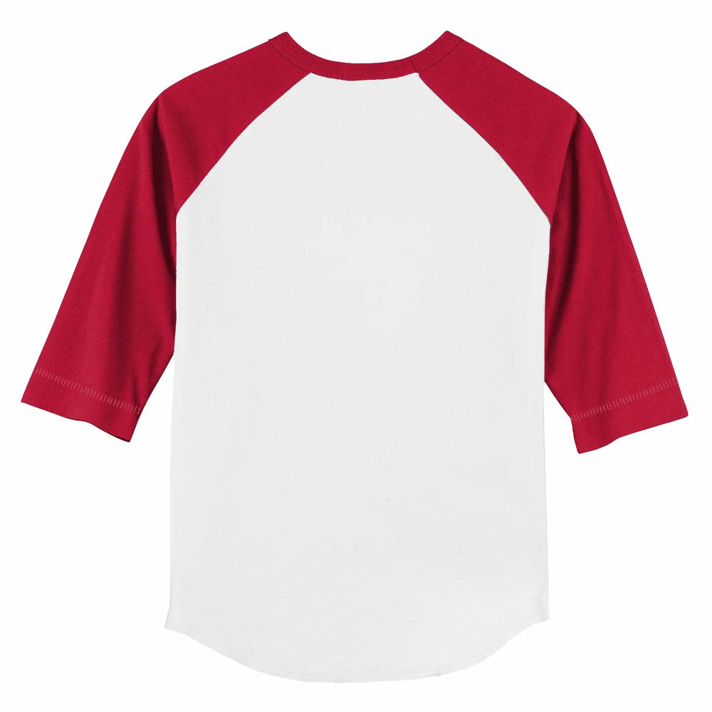 Cincinnati Reds Tiny Turnip Youth Baseball Cross Bats 3/4-Sleeve Raglan T-Shirt - White/Red T-shirts