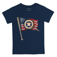 Houston Astros Tiny Turnip Youth Baseball Flag T-Shirt - Navy T-shirts