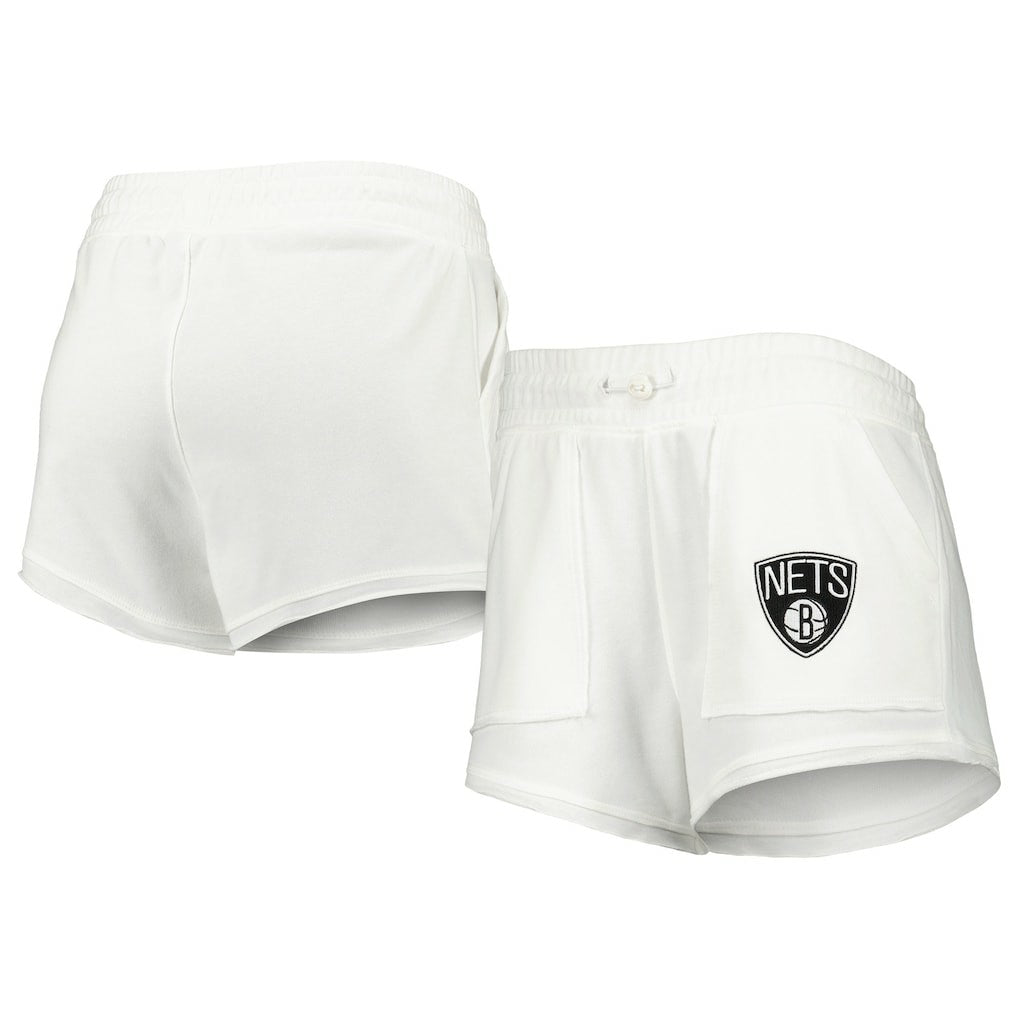 Brooklyn Nets Concepts Sport Women's Sunray Shorts White
