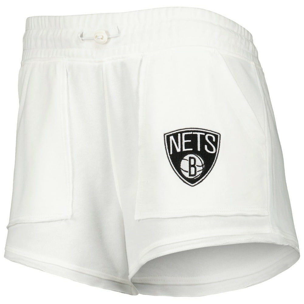 Brooklyn Nets Concepts Sport Women's Sunray Shorts White