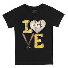 Pittsburgh Pirates Tiny Turnip Youth Baseball Love T-Shirt - Black T-shirts