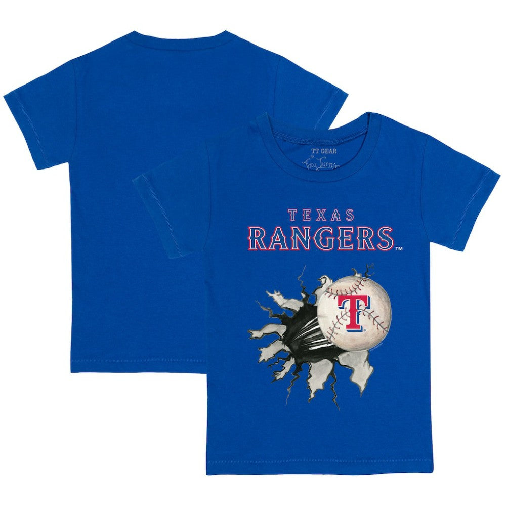 Texas Rangers Tiny Turnip Youth Baseball Tear T-Shirt - Royal T-shirts