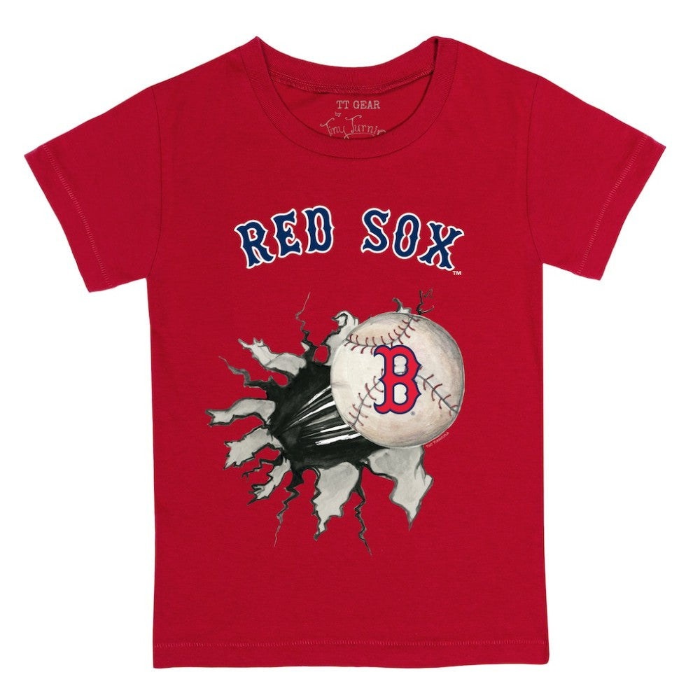 Boston Red Sox Tiny Turnip Youth Baseball Tear T-Shirt - Red T-shirts