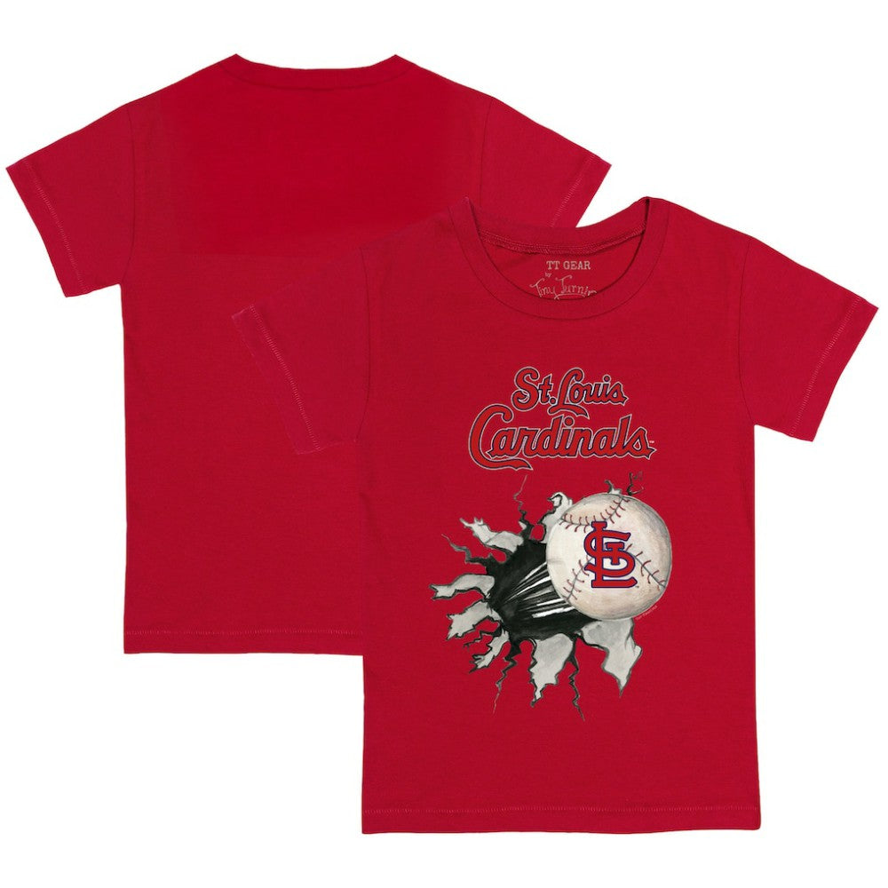 St. Louis Cardinals Tiny Turnip Youth Baseball Tear T-Shirt - Red T-shirts