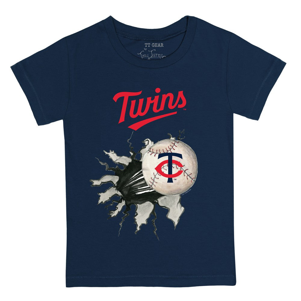 Minnesota Twins Tiny Turnip Youth Baseball Tear T-Shirt - Navy T-shirts