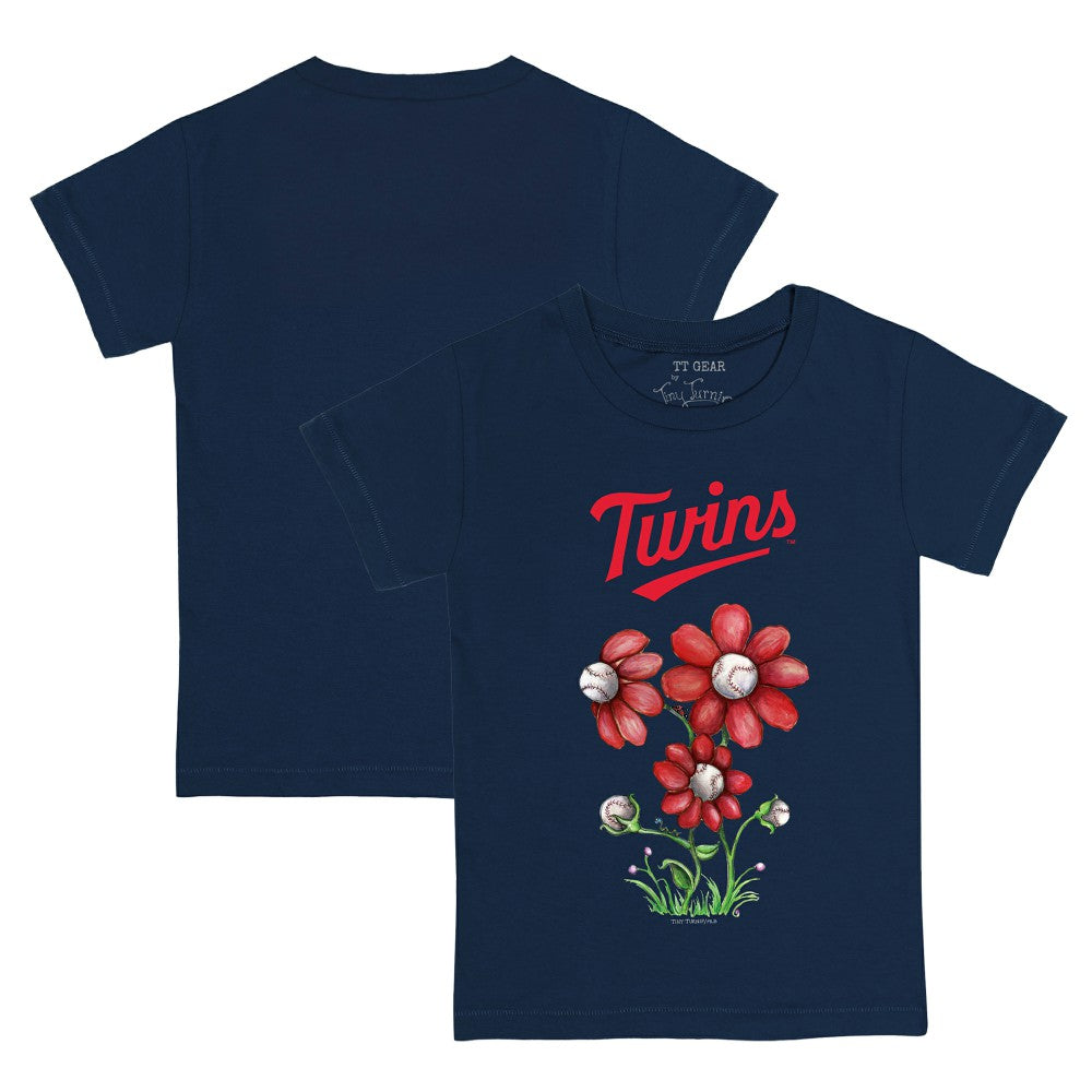 Minnesota Twins Tiny Turnip Youth Blooming Baseballs T-Shirt - Navy T-shirts