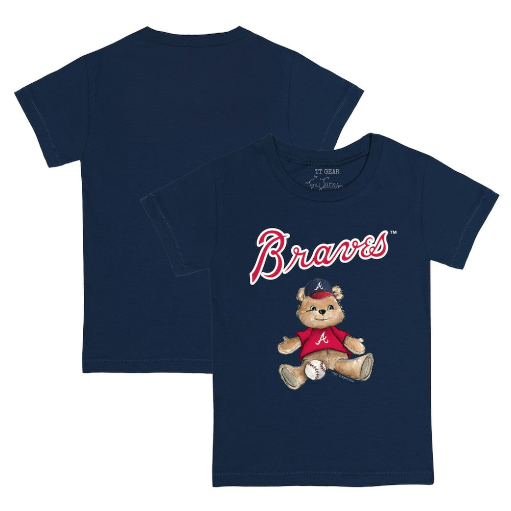 Atlanta Braves Tiny Turnip Youth Teddy Boy T-Shirt - Navy T-shirts