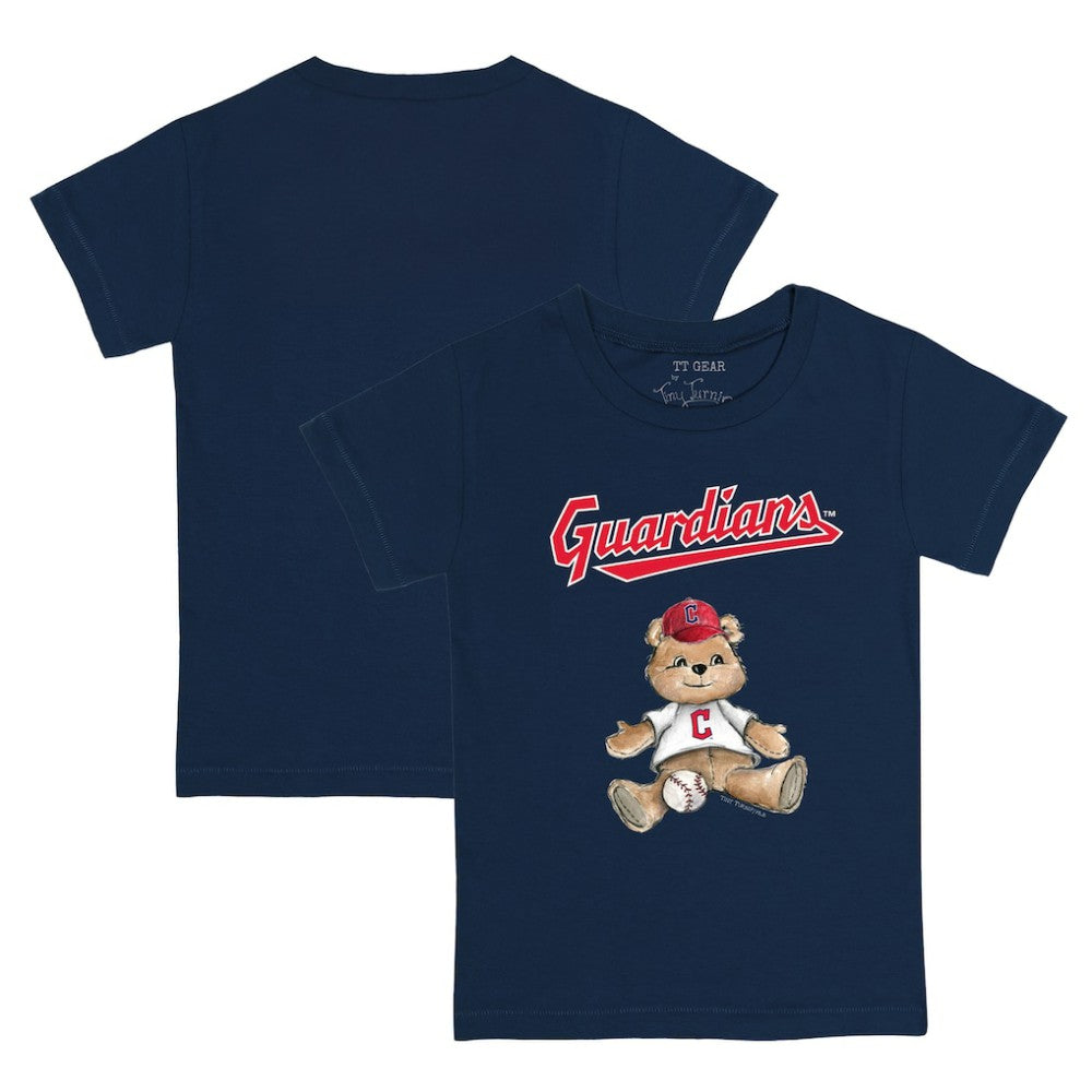 Cleveland Guardians Tiny Turnip Youth Teddy Boy T-Shirt - Navy T-shirts