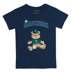 Seattle Mariners Tiny Turnip Youth Teddy Boy T-Shirt - Navy T-shirts